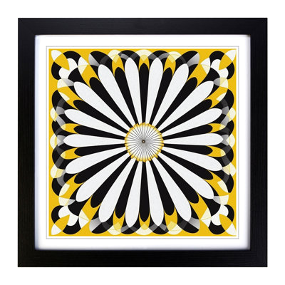 Daisy Op Art No.2 - Framed Print