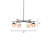 Metro 6 - Light Steel Dimmable Sputnik Spider Chandelier
