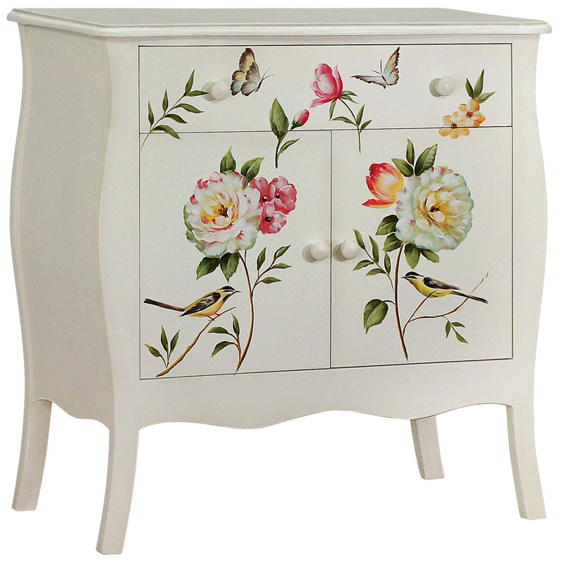 Armoire décorative à 2 portes Sanger, Crème