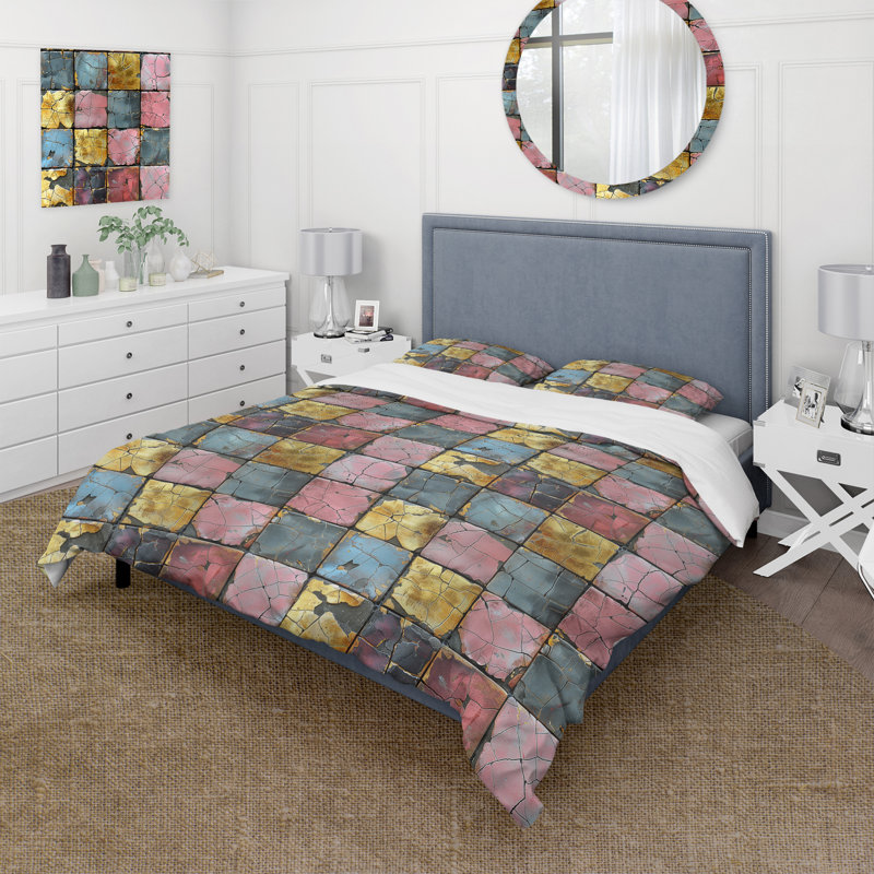 Ensemble de housse de couette Country, Housse de couette très grand + 2 taies décorativ