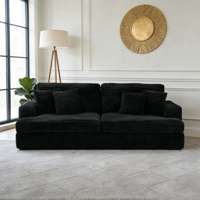 88.58" corduroy 3-seater sofa