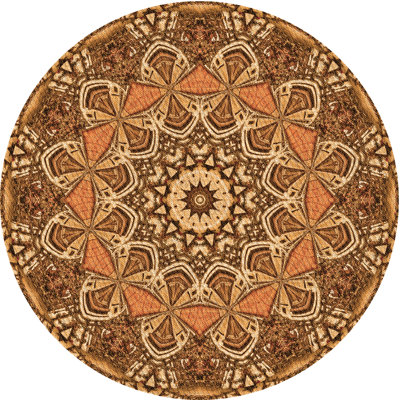 Tapis en laine orange