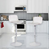 Adjustable Height Counter Stool with Metal Frame