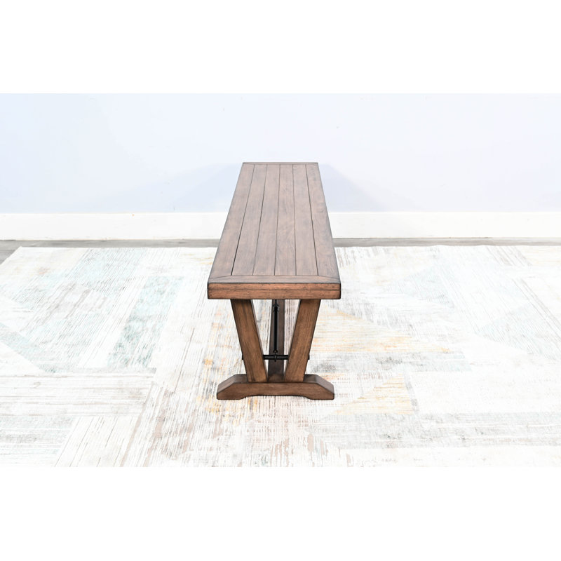 Ameet Solid Wood Bench, Natural