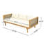 Ensembles de meubles de patio: lit de jour 3 places Claremont + table en bois d'acacia-130480509