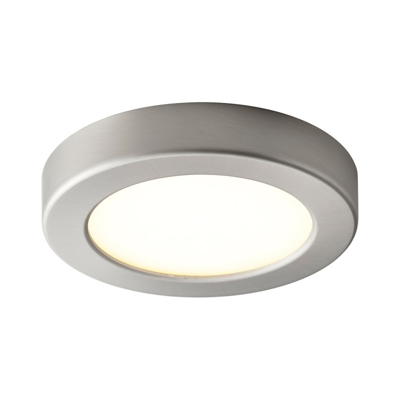 Arizbeth Acrylic Flush Mount, Satin Nickel, 1" H x 5.5" W x 5.5" D