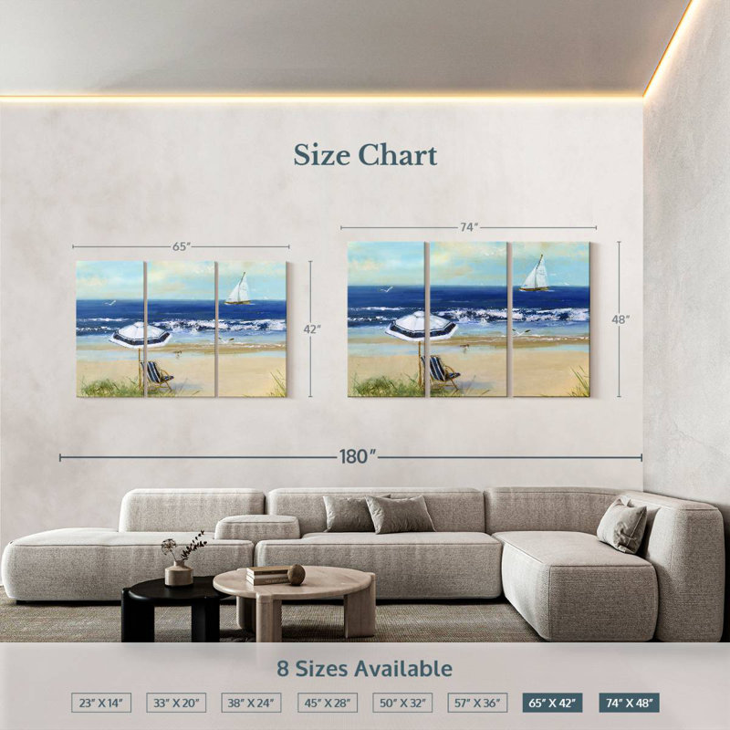 Alvord Azure Beach Life I, H 42 po x l 65 po