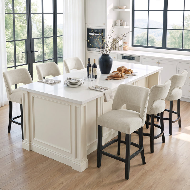 Tabouret de bar Bisto, Beige