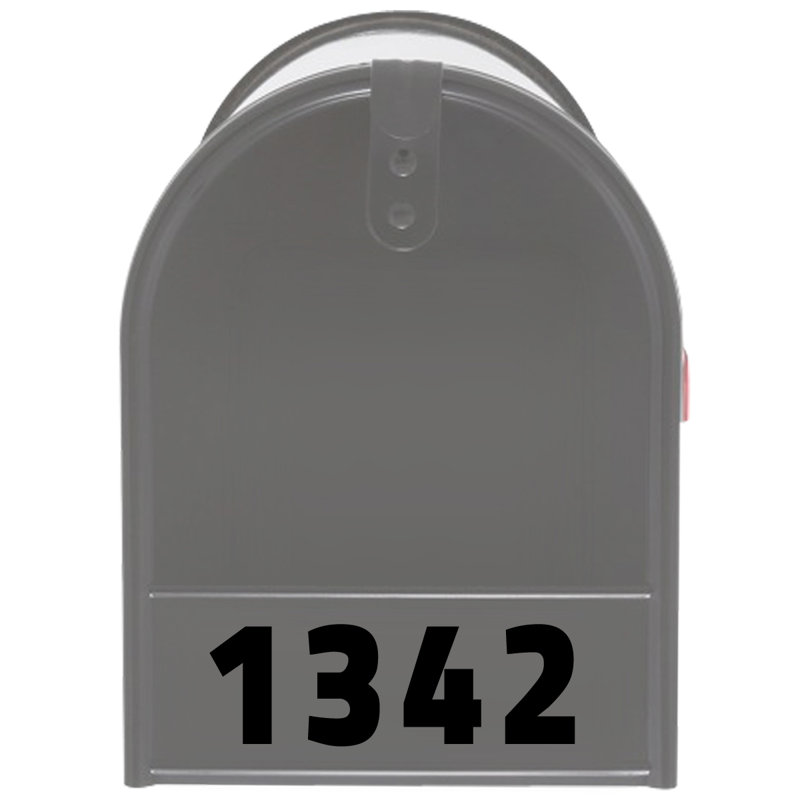 Plaque d'adresse de boîte aux lettres, Noir, Oui