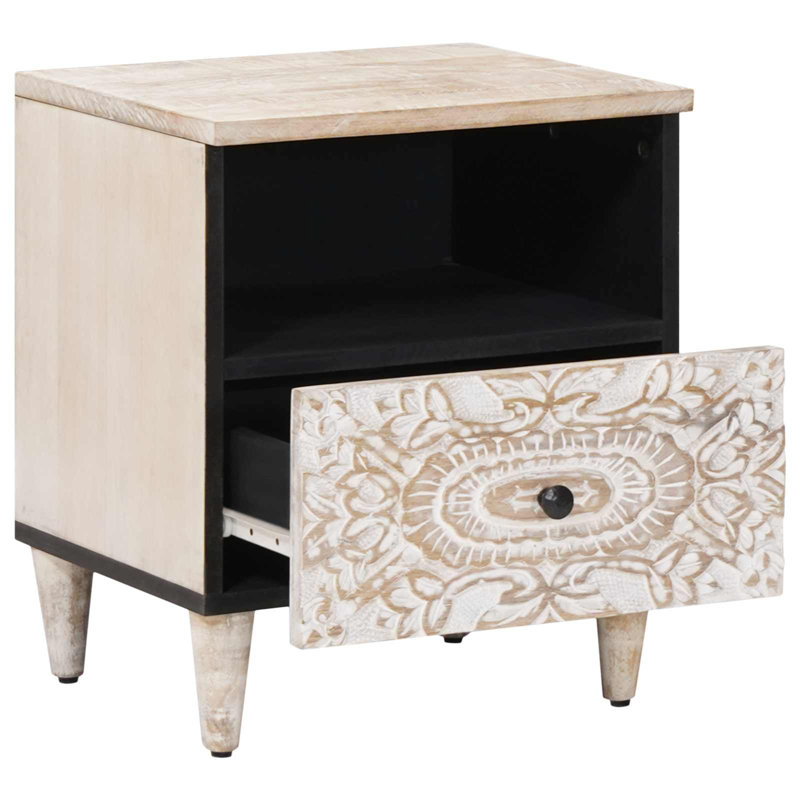 40cm W Solid Wood Bedside Table