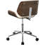 Chaise de bureau de style Mid-Century avec garniture en noyer et siège réglable en noyer, options pour un soutien optimal de la posture