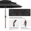Parasol de marché à 3 niveaux en oléfine de 2,74 m (9 pi), avec inclinaison et levage à manivelle.-1392336080