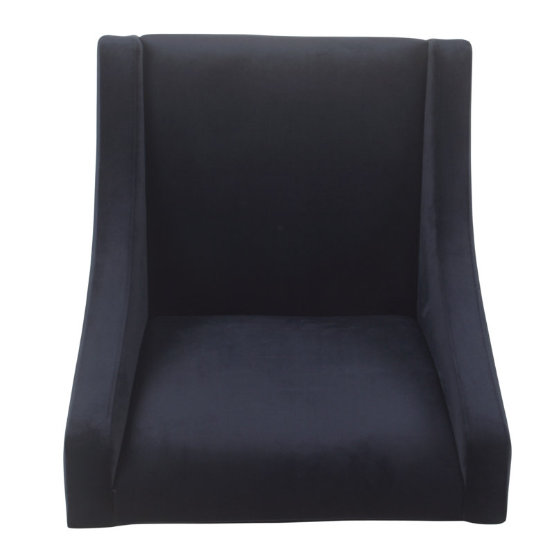 Fauteuil en polyester 62,87 po Myia, Velours marine