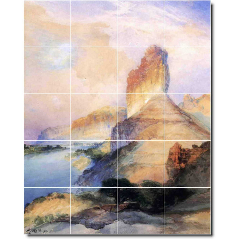 Carreau de peinture murale 32 po x 40 po 8 po x 8 po, Paysage 06335