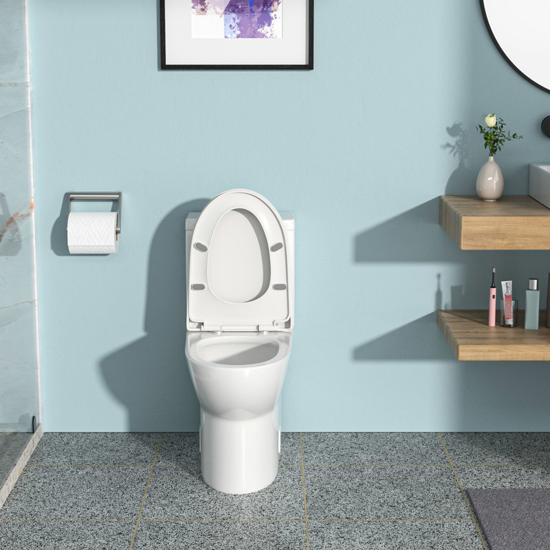 Toilette en céramique avec fermeture en douceur - Protège et réduit le bruit d'une pièce, résiste à une utilisation quotidienne