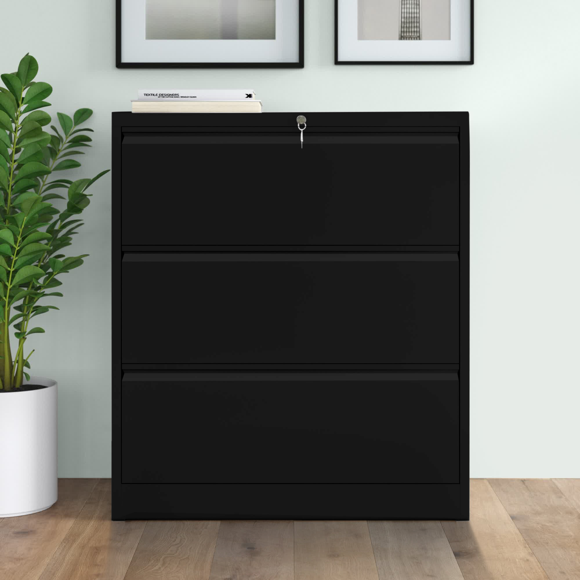 The Twillery Co.® Hauge 35.5'' Wide 3 Drawer Lateral Filing Cabinet ...