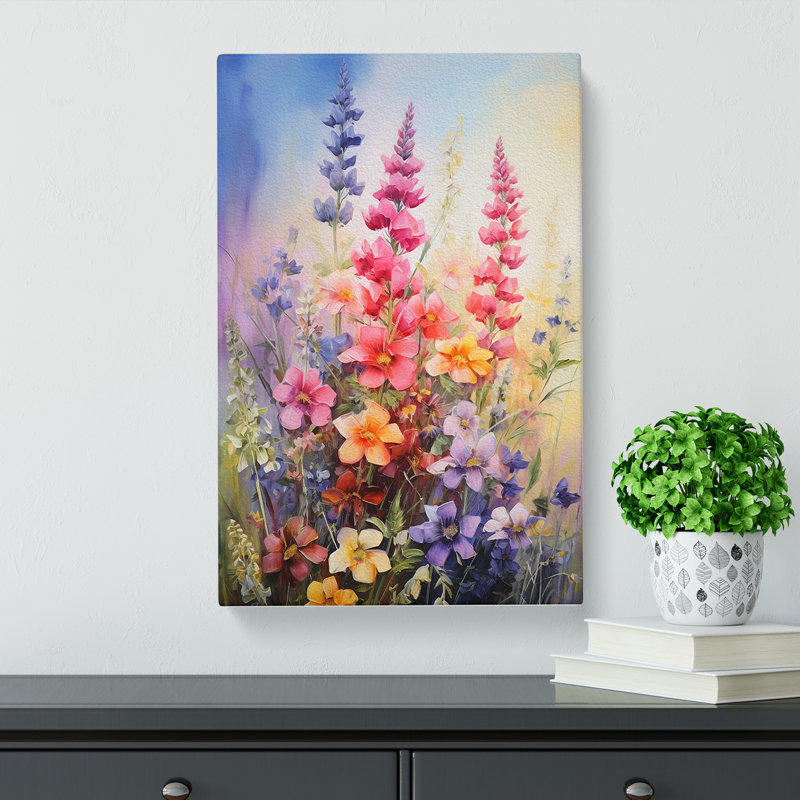 Wildflowers Realism - Art Prints - Wrapped Canvas, 76cm H x 50cm W x 3cm D