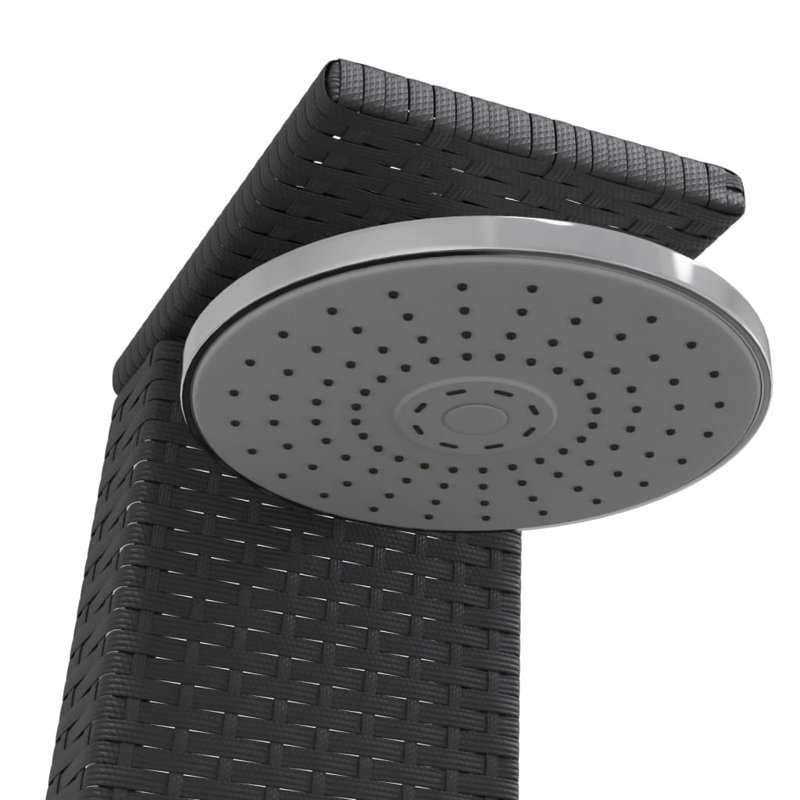 Free Standing Outdoor Shower and Footwash Spout, Black