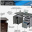 Bureau d'ordinateur complet avec rangement-1096818327