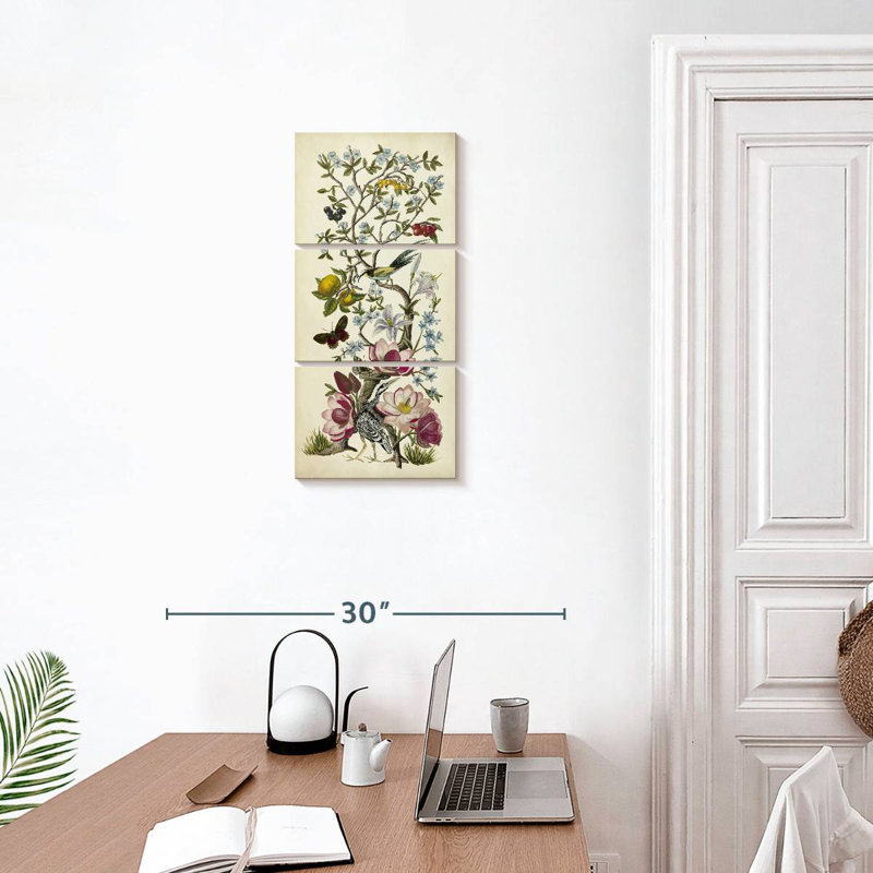 Chinoiserie Natura II, H 27 po x l 12 po