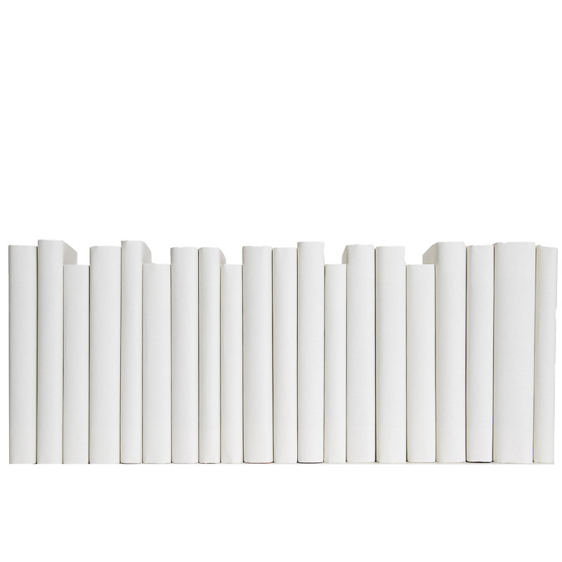 Decorative Books - Sand Paper Wrapped Books - Off White Books By The Foot