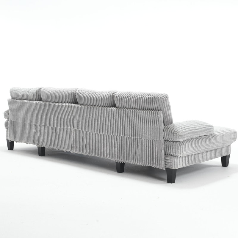 Canapé modulaire rembourré en velours côtelé Modern