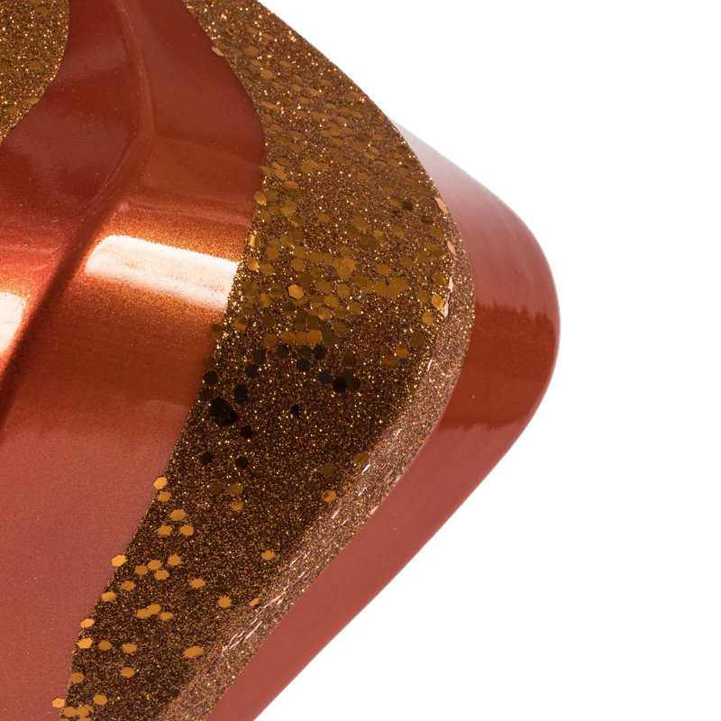 Ornement de Noël Swirl Diamond, Orange brûlé
