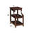 Side Table with USB Power Dock Espresso Coffee Table Modern Coffee Table