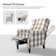 Celia Upholstered Manual Recliner with Classic Wing Back and Solid Vase-Shape Wooden Legs