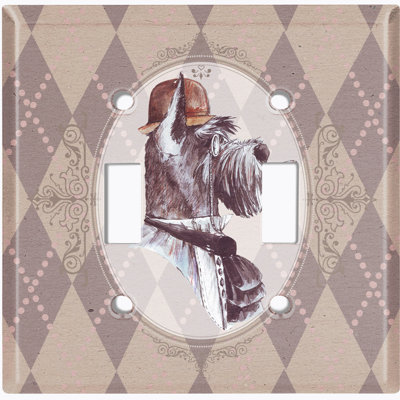 Patterned 2 - Gang Toggle Light Switch Standard Wall Plate