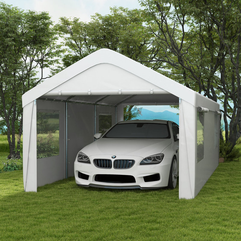 20 Ft. W x 10 Ft. D Garage, White
