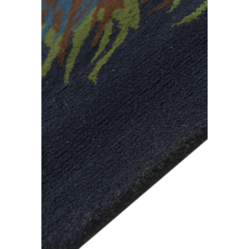 Tapis carré bleu marine Orlando