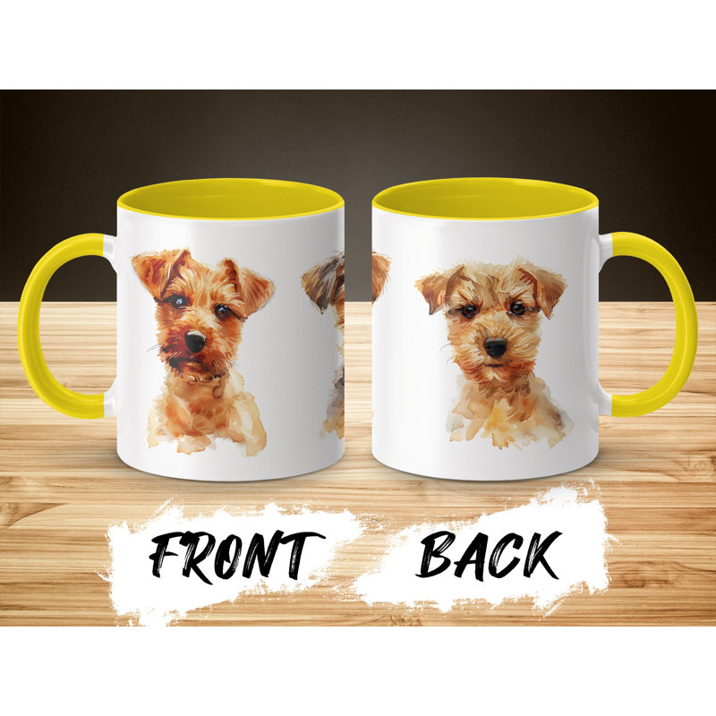 Watercolor Terrier Dog Portraits 11oz Coffee Mug, 3