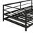 Twin Size Metal Daybed With LED And Adjustable Trundle, Pop Up Trundle-1540802507