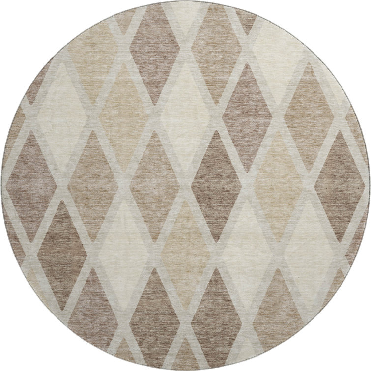 Premium Machine Washable Prisco Taupe Rug