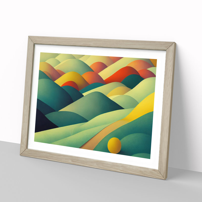 Beaming Spring Meadow Landscape - Framed Print, 34cm H x 46cm W x 2cm D