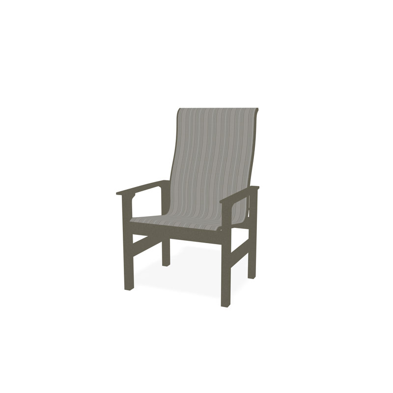 Leeward Sling Marine Grade Polymer Arm Chair, Burke, Storm