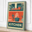 Kitchen Shelves Retro - Wrapped Canvas-131761886-131761888