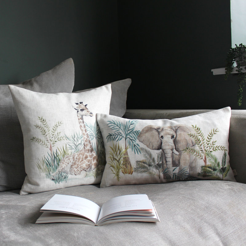Animal Print Square Throw Pillow Cover