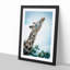 Stretching Giraffe - Framed Print-55730736-55730739