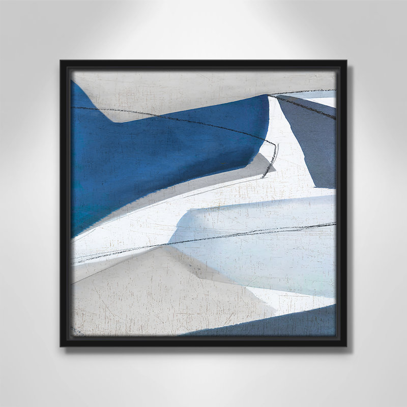 «Dynamic Drifts II» par Emma Peal, Cadre flottant noir, Pas de tapis, H 13,5 po x l 13,5 po x P 2 po