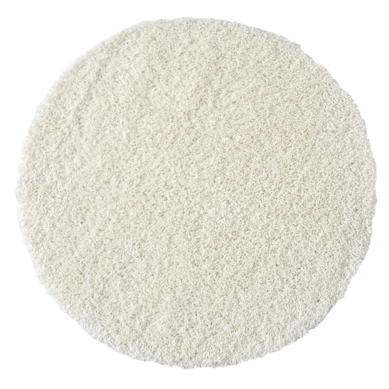 Shaggy Lush cream  Rug, Round 120cm