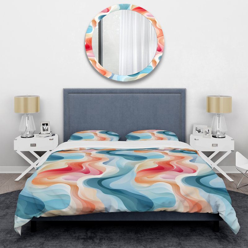 Ethereal Expression III - Ensemble de housse de couette abstrait - Microfibre de polyester
