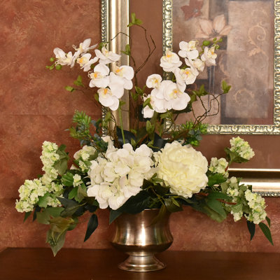 Faux Silk Arrangement in Vase