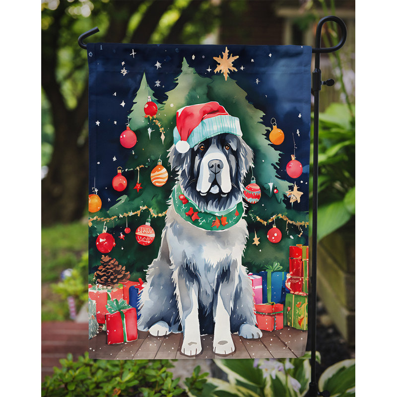 Polyester double face Noël, H 15,5 po x l 11,25 po