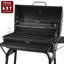 Barbecue au charbon de bois pour barbecue, barbecues au charbon en baril avec table d'appoint (noir)