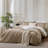 MooMee Duvet Cover Set Silky Sateen Look Luxury Sheen Zipper Closure & 8 Interior Ties 100% Long-Staple Cotton 600TC -105272387-105272386
