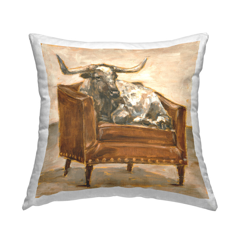 Coussin Brown Brown Resting In Orange Brown