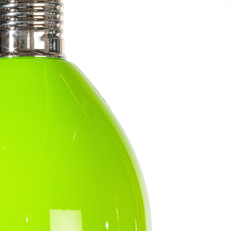 Ornement en forme d'ampoule en mastic., Vert clair