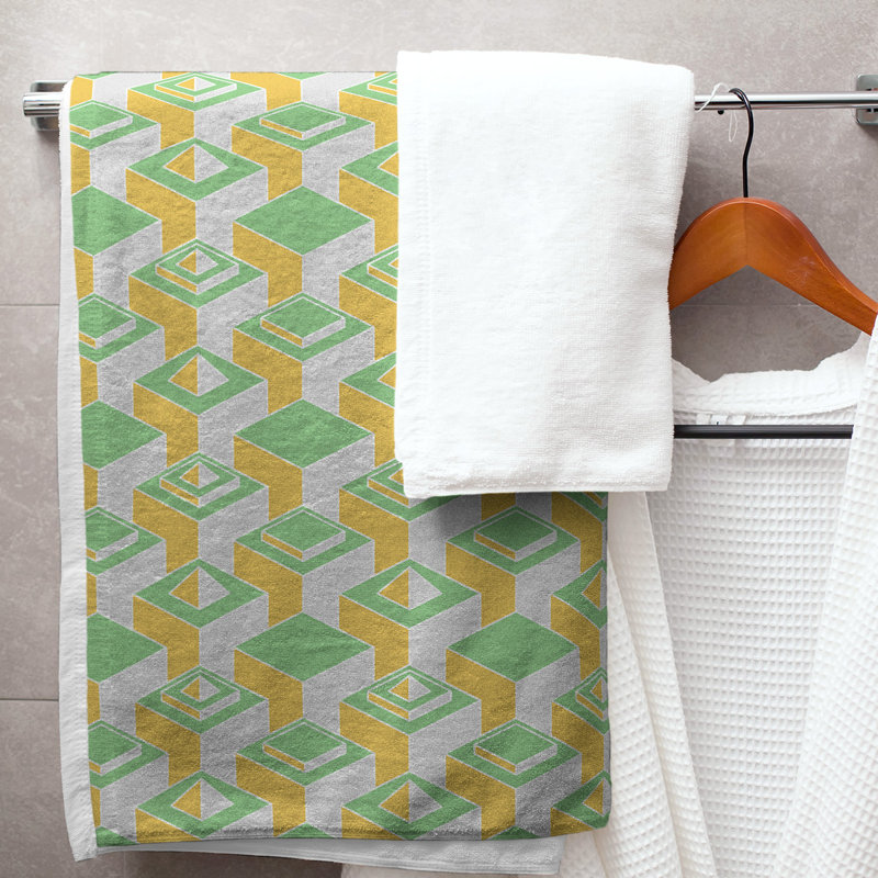 Jordao Bath Towel, Teal/Green